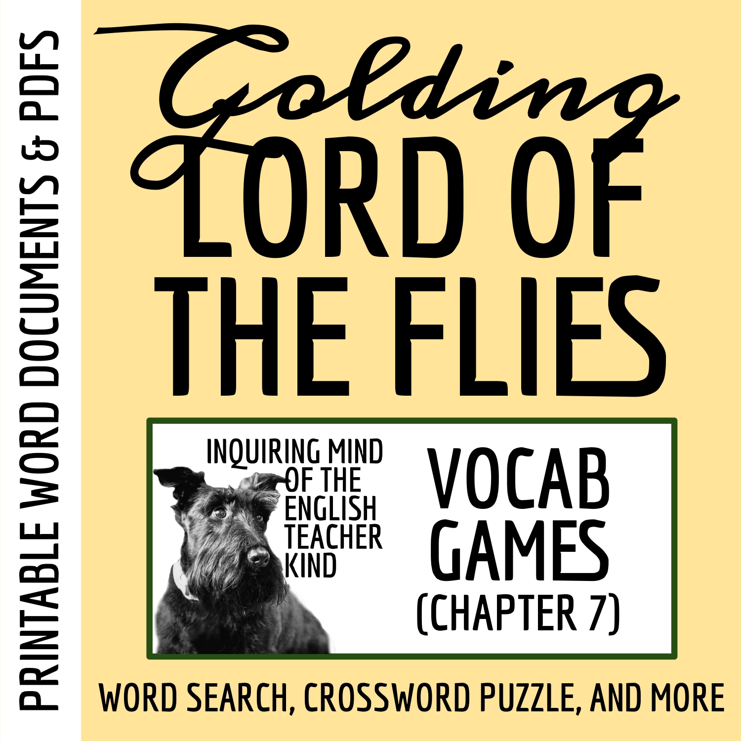 Lord of the Flies Chapter 7 Vocabulary Development Games for High 