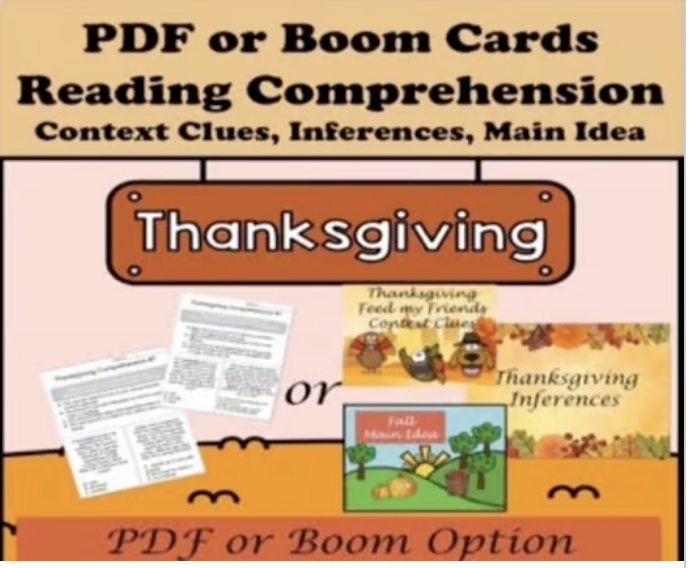 Thanksgiving Reading Comprehension