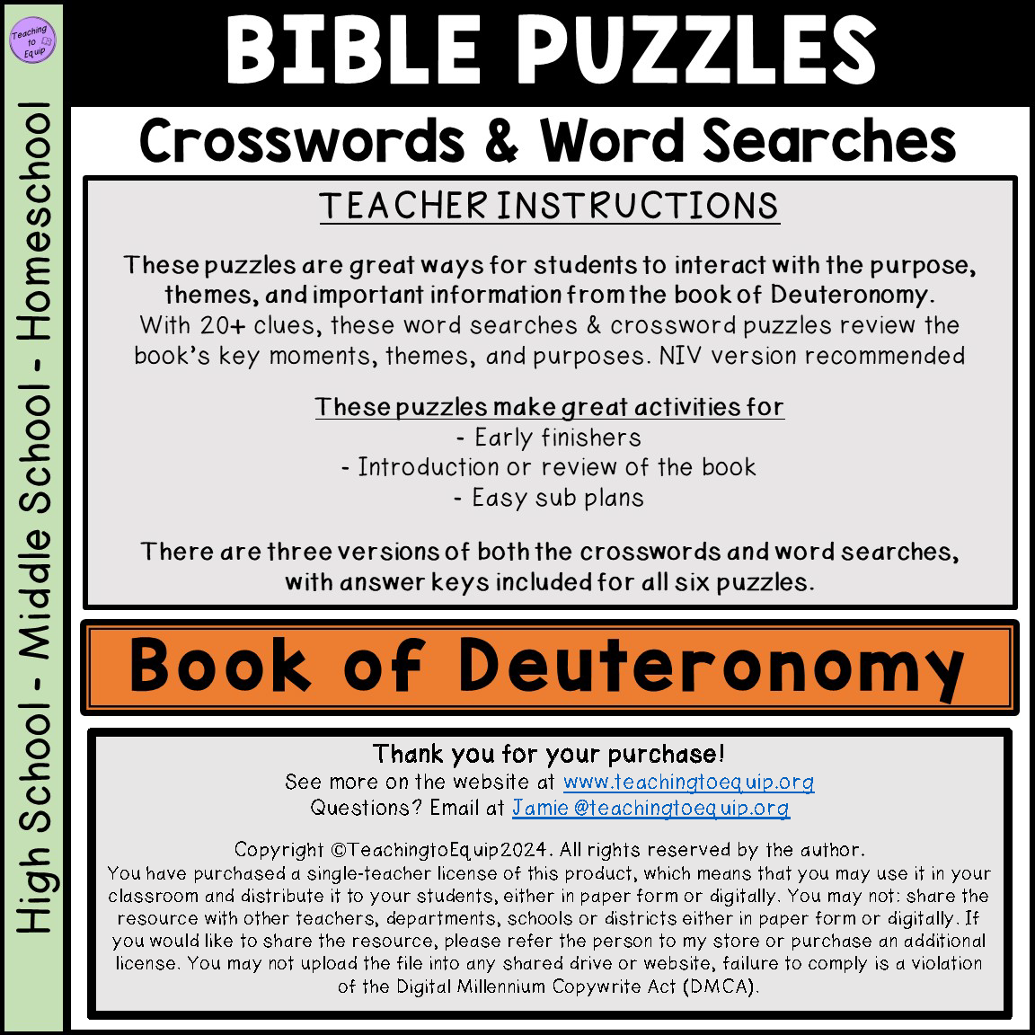 Bible Book of Deuteronomy Crossword Word Search Puzzle Activities Bible Book of Deuteronomy Crossword Word Search Puzzle Activities
