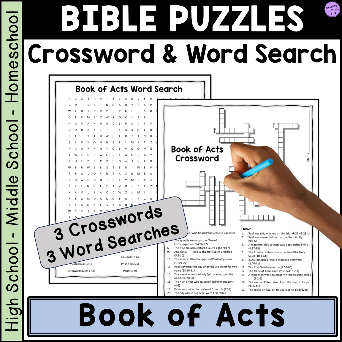 Bible Book of Acts Crossword Word Search Puzzle Activities Classful Bible Book of Acts Crossword Word Search Puzzle Activities Classful