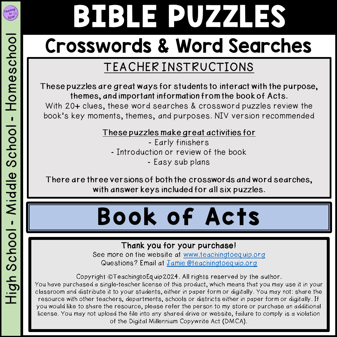 Bible Book of Acts Crossword Word Search Puzzle Activities Classful Bible Book of Acts Crossword Word Search Puzzle Activities Classful