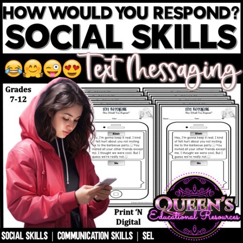 Social Skills Text Messages | Text Messaging | Communication Skills Activities's featured image