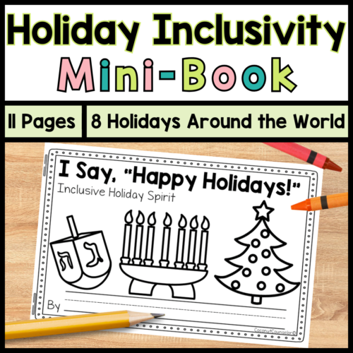 Inclusive Holiday Spirit Mini-Book | 8 Winter Holidays from Around the World | Tracing and Coloring's featured image