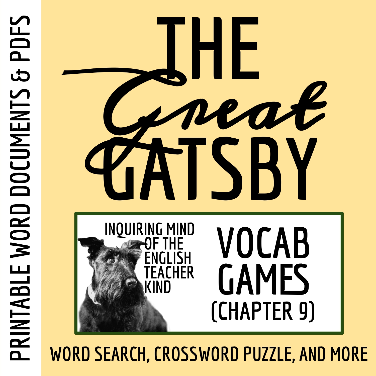 The Great Gatsby Chapter 9 Vocabulary Development Games for High School ...