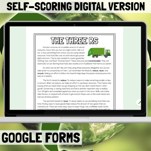 The Three Rs Reduce Reuse Recycle Reading Comprehension Passage Print The Three Rs Reduce Reuse Recycle Reading Comprehension Passage Print