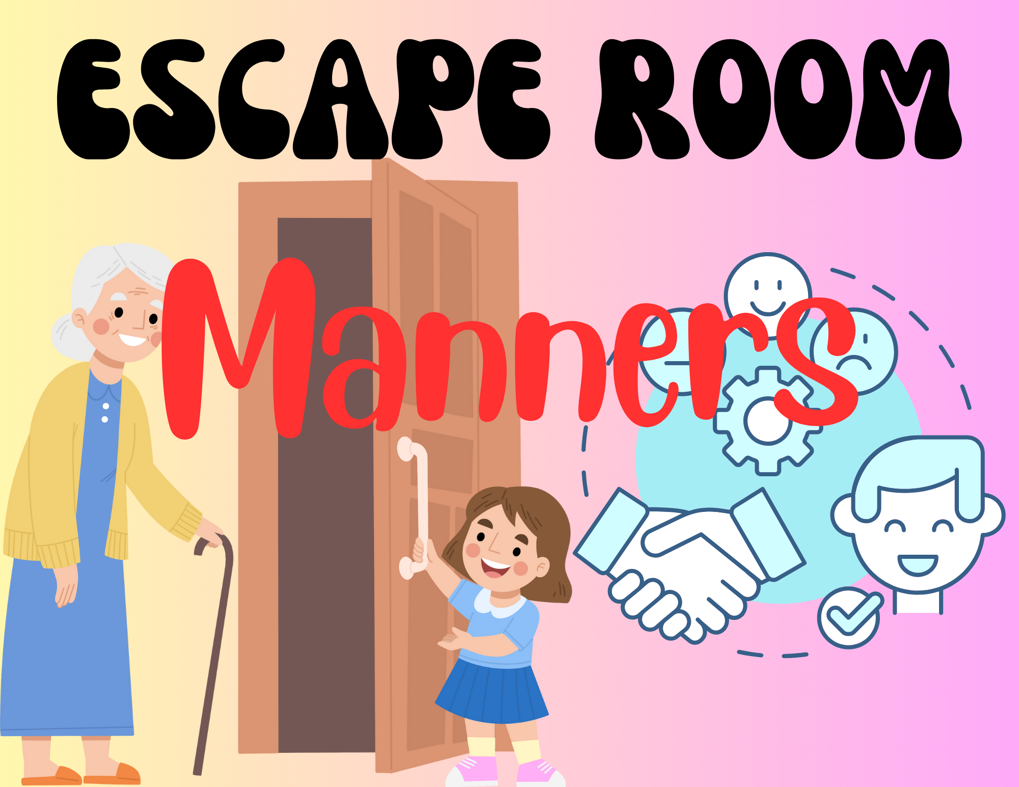 No Prep MANNERS Digital Escape Room collaborative game - Classful