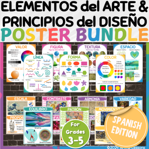 ELEMENTOS del ARTE & PRINCIPIOS del DISEÑO Bundle – Art Posters in Spanish's featured image