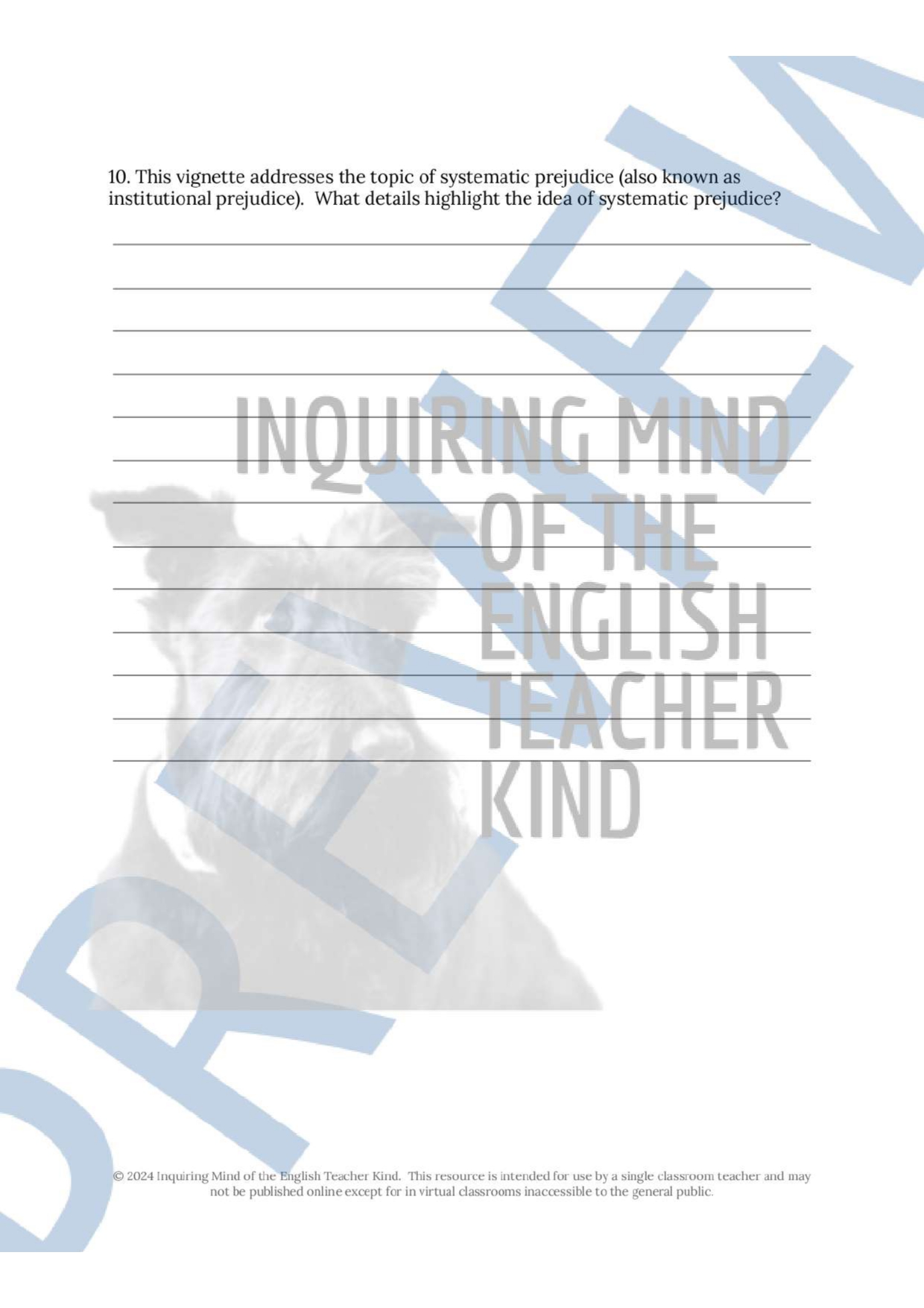The House on Mango Street Geraldo No Last Name Inference Worksheet ...