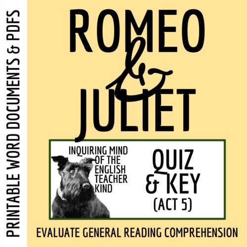 Romeo and Juliet Act 5 Quiz and Answer Key's featured image