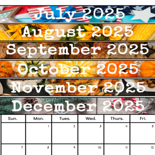 2025 Calendar on Google Slides (Editable) & PDF Classful