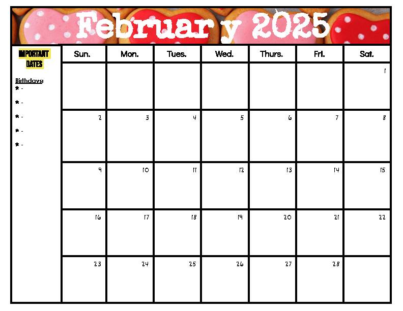 Calendar 2025 Google Slides 