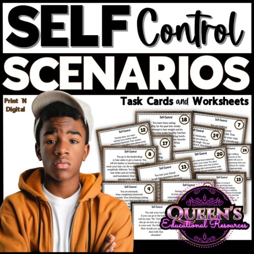 Self-Control Scenarios | Self-Regulation | Self-Management Situation Cards's featured image