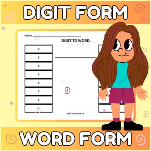 Connect Digit to Word Form ELA and Math Number Vocabulary Practice Assessment's featured image