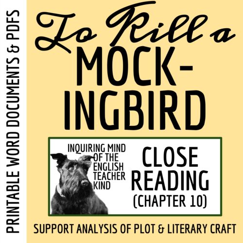 To Kill a Mockingbird Chapter 10 Close Reading Analysis Worksheet's featured image