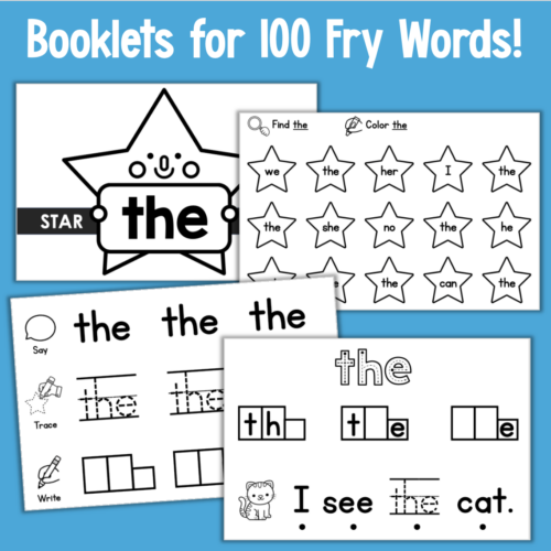 100 Fry Words Sight Word Books And High Frequency Word Cards - Classful