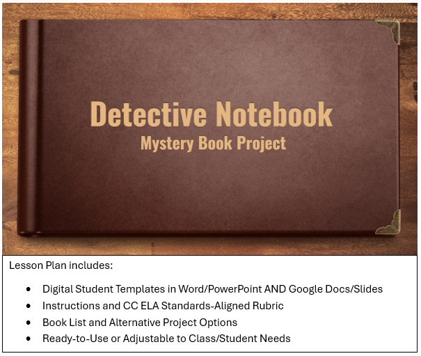 Detective Notebook: Mystery Book Project
