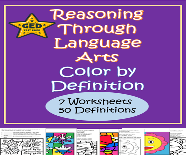 GED Reasoning through Language Arts Color by Defintion