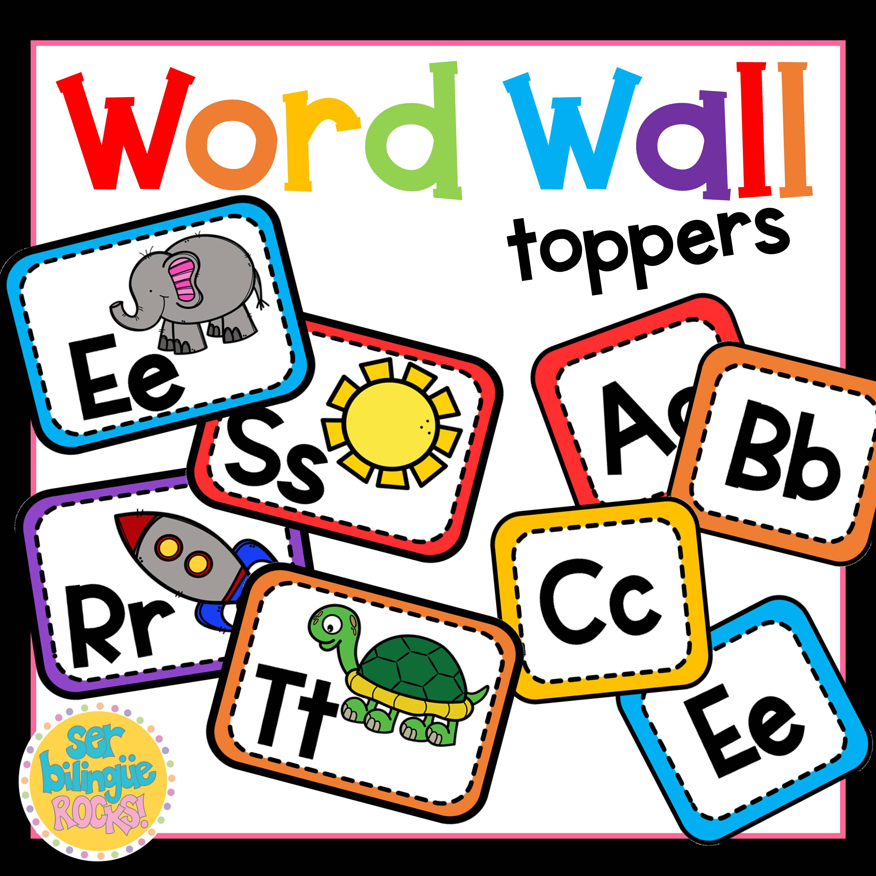 Rainbow Word Wall Toppers