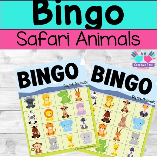 Safari Animals Bingo