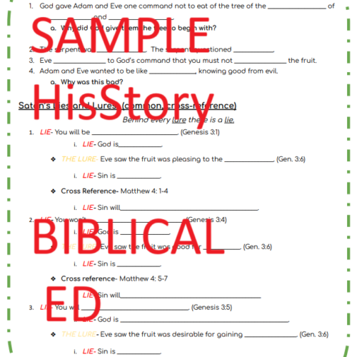 Genesis 3 Worksheet and Powerpoint's featured image