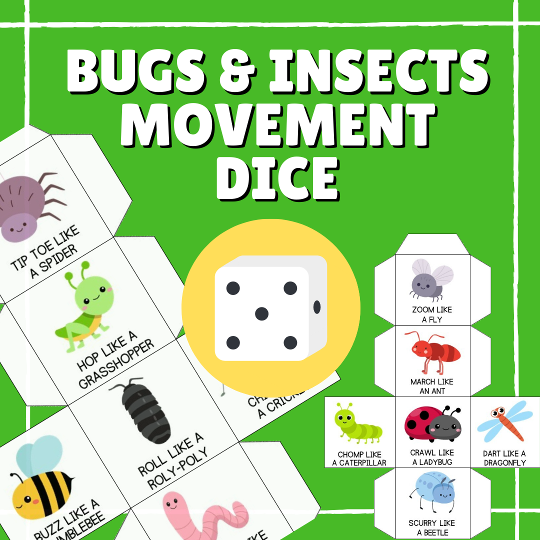 Bugs & Insects Movement Dice | Gross Motor Brain Breaks & Therapy Fun