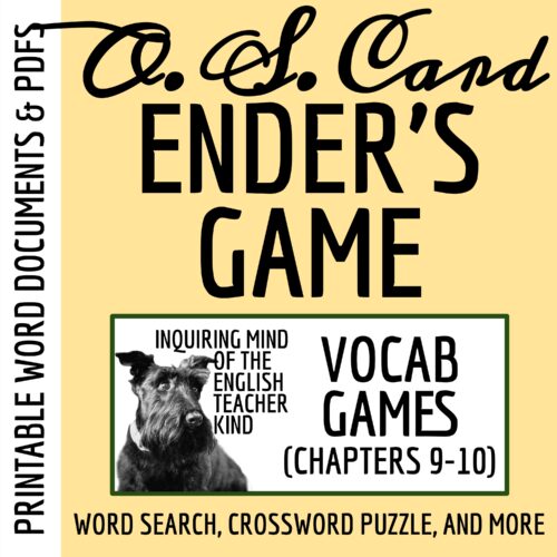 Ender's Game Chapters 9 and 10 Vocabulary Games for High School's featured image