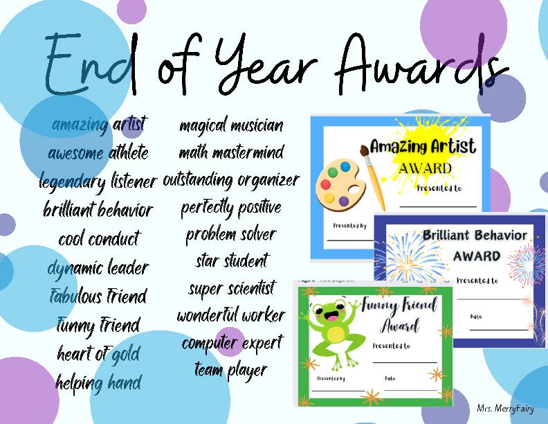 End of Year Awards- Basic Version