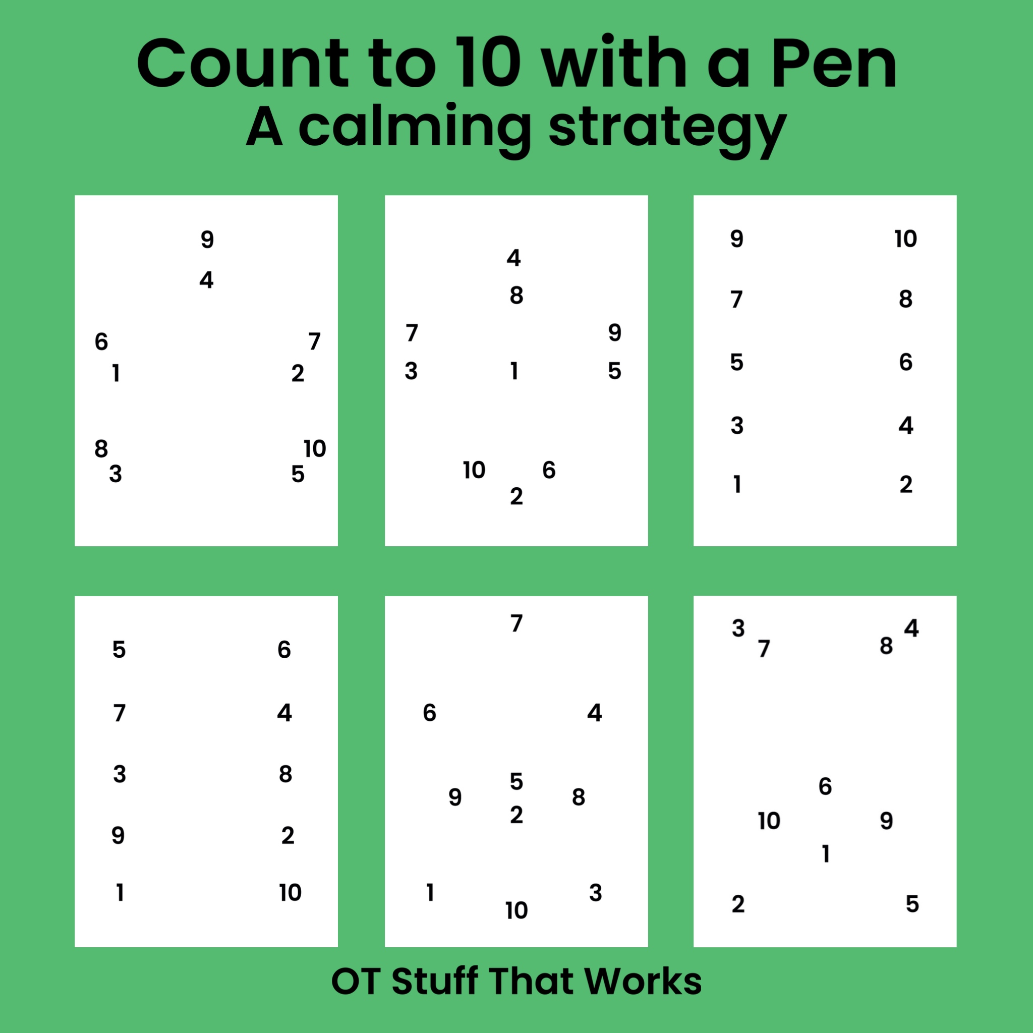 Count to 10 with a Pen (A calming strategy)