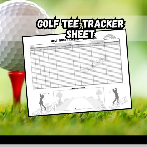 Golf Tee Tracker Sheet 11 x 8.5