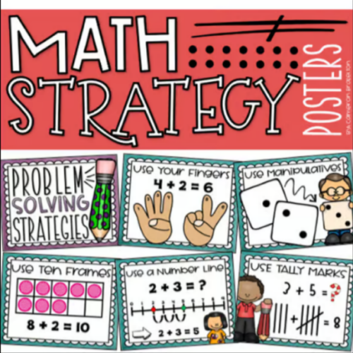 Math Problem Solving Strategy Posters and Anchor Charts for Bulletin Boards's featured image
