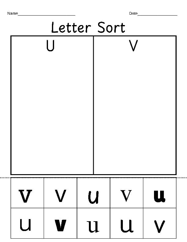 Letter Sort u/v