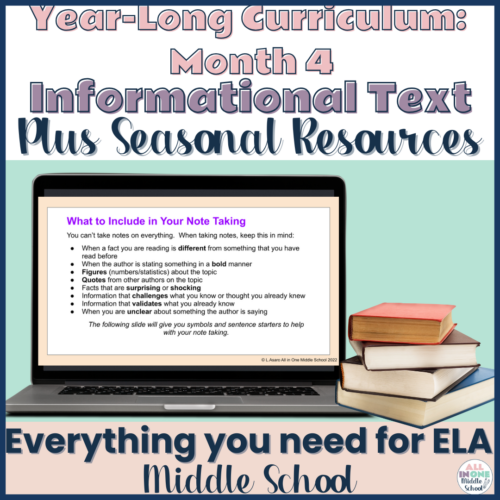 Full Year Curriculum ELA Middle School | Informational Text Reading Unit's featured image