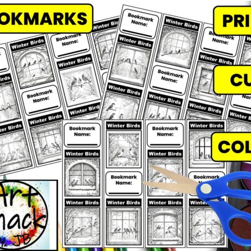 End of the Year Activities Winter Birds Coloring Bookmarks Summer Craft's featured image