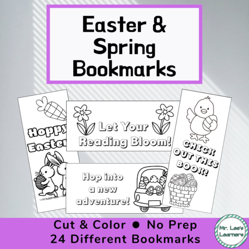 Printable Easter Bookmarks for Kids – Spring Bookmarks for Reading Rewards's featured image