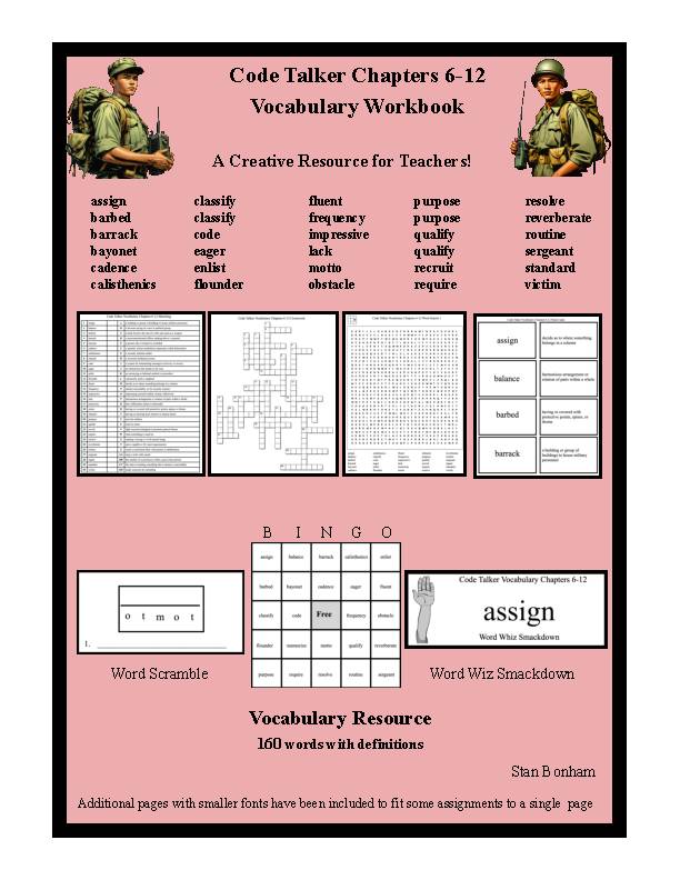 Code Talker﻿ Chapters 6-12 Vocabulary Workbook's featured image