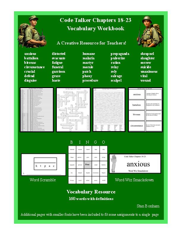 Code Talker﻿ Chapters 18-23 Vocabulary Workbook's featured image