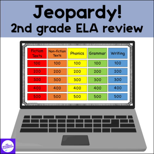 2nd grade End of Year or 3rd grade Beginning of Year ELA Review Game Jeopardy's featured image