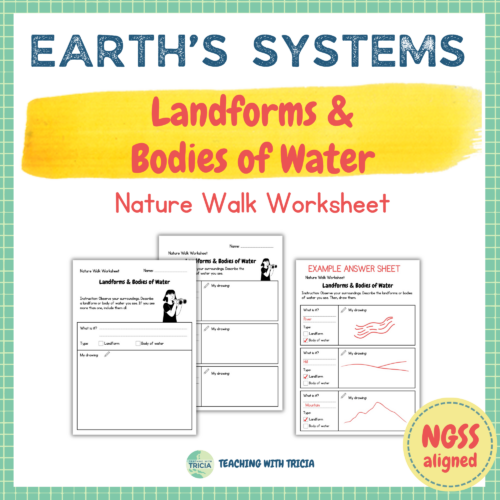 Earth's Systems - Landforms & Bodies of Water: Nature Walk Worksheet, 2-ESS2-2's featured image