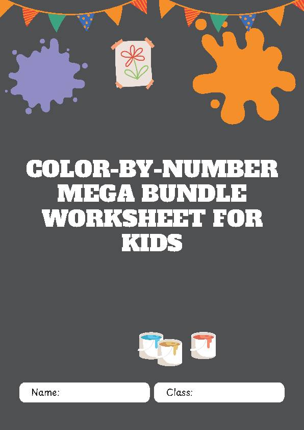 Color-by-Number Mega Bundle Worksheet for Kids's featured image