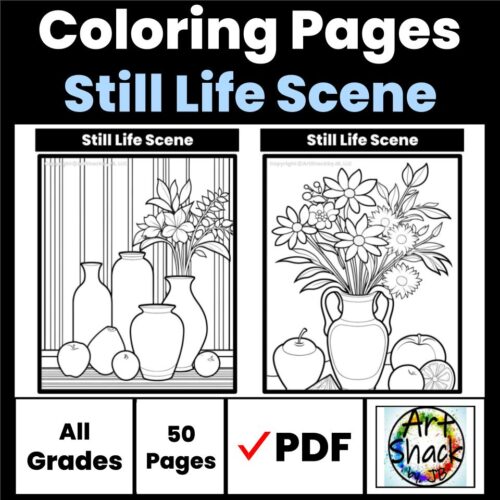 End of the Year Activities Still Life Scene Coloring Pages Summer Craft's featured image