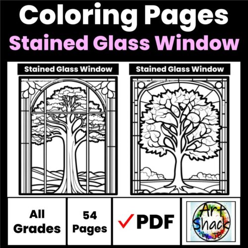 End of the Year Activities Stained-Glass Window Coloring Pages Summer Craft's featured image