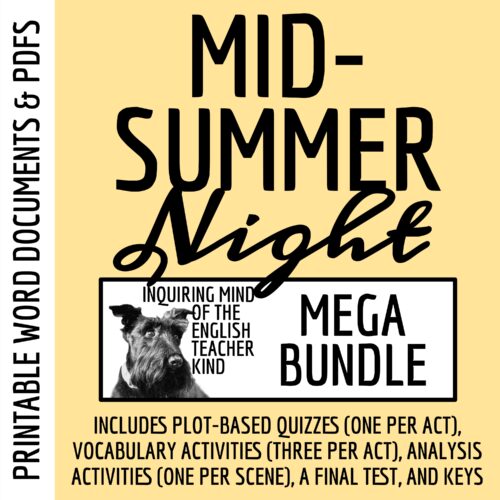 A Midsummer Night's Dream Quizzes, Worksheets, Test, and Answer Keys Bundle's featured image