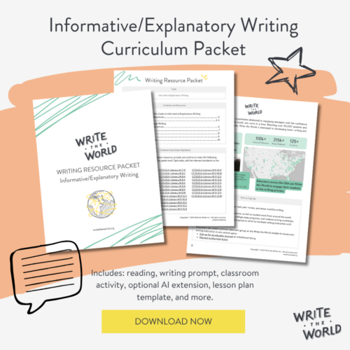 Informative/Explanatory Writing Curriculum Packet w/ Reading, Prompt, Classroom Activity, AI Extension and Lesson Planning Template's featured image
