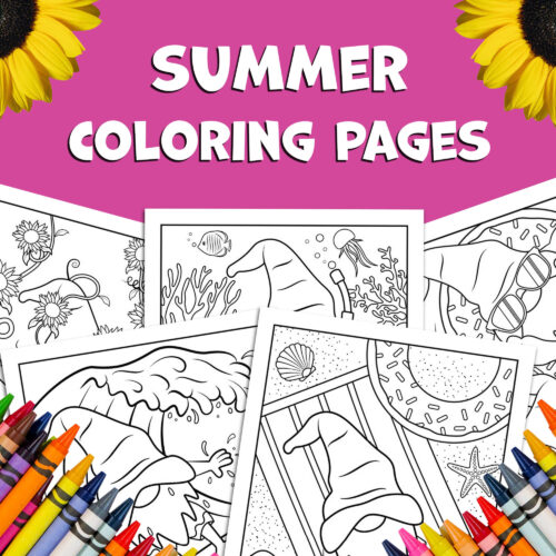 Summer Coloring Pages | Gnome Coloring Sheets | Back to School | End of School Year Activity's featured image