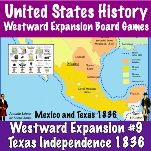 Texas Independence 1836 - Westward Expansion Board Game #9 (Social Studies)'s featured image