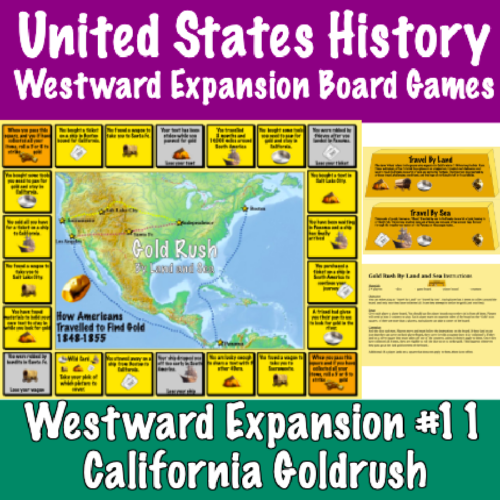 The California Gold Rush - Westward Expansion Board Game #11 (Social Studies)'s featured image