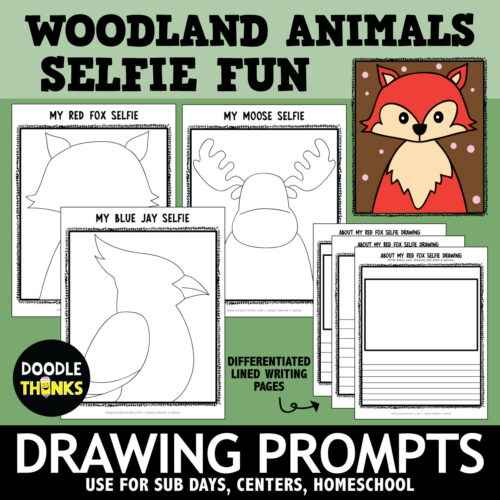 Woodland Animals Selfies Drawing Prompts's featured image