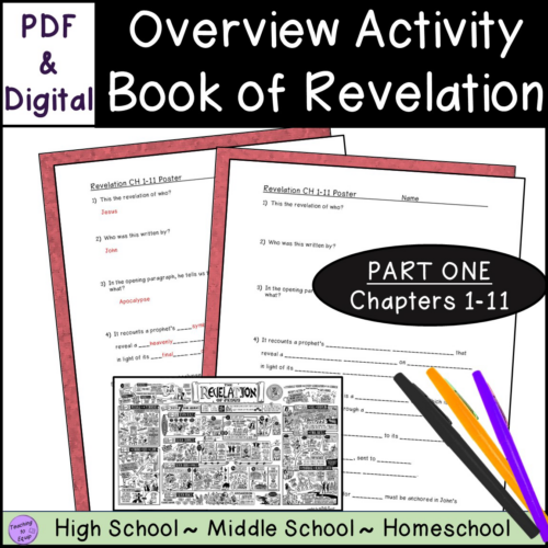 Bible Activity Book of Revelation (Ch 1-11) Overview Lesson Middle & High School's featured image
