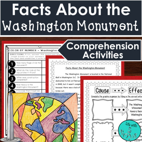 American Symbols Reading Comprehension Activities - Washington Monument Facts's featured image