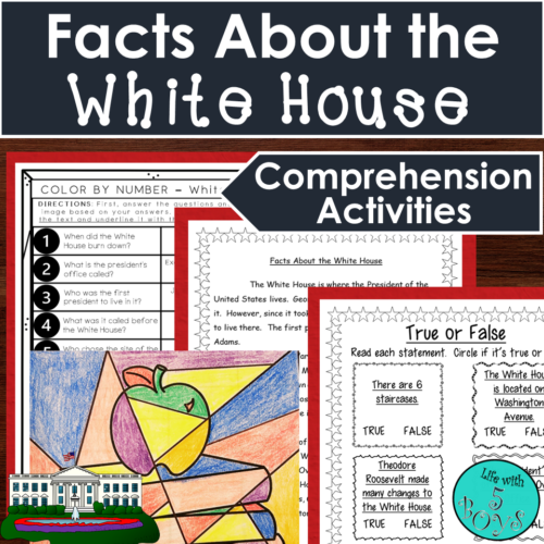 American Symbols Reading Comprehension Activities - Facts About the White House's featured image